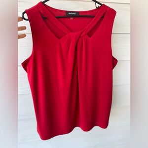 Nine West Red Sleeveless Top